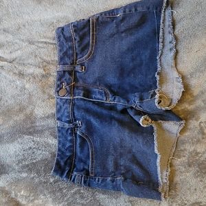 Size 5 , dark blue , jean shorts